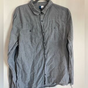 H&M Charcoal Casual Button-Down Shirt